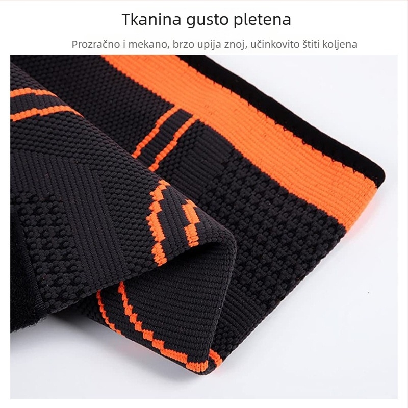 Tanki pleteni elastični koljeni štitnici s prozračnom kompresijom za biciklizam i košarku