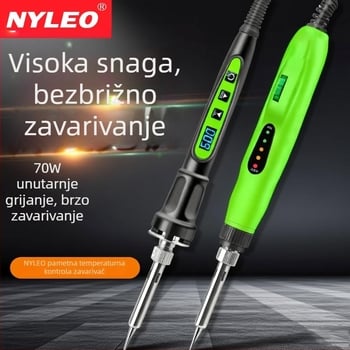 Električna lemilica 70W, podesiva temperatura, digitalni zaslon, unutarnje grijanje, 220V