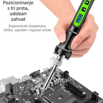 Električna lemilica 70W, podesiva temperatura, digitalni zaslon, unutarnje grijanje, 220V