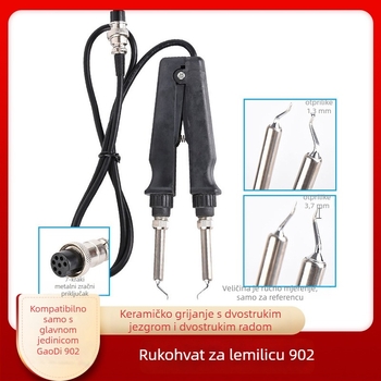 Stanica za lemljenje s ručkom 902, keraminsko dvostruko grijanje, kliješte za lemljenje