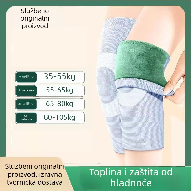 Navlake za koljena s pokrovom od zlatnog baršuna za toplinu i zaštitu zglobova tijekom jesensko-zimske vožnje biciklom, pogodne za starije osobe