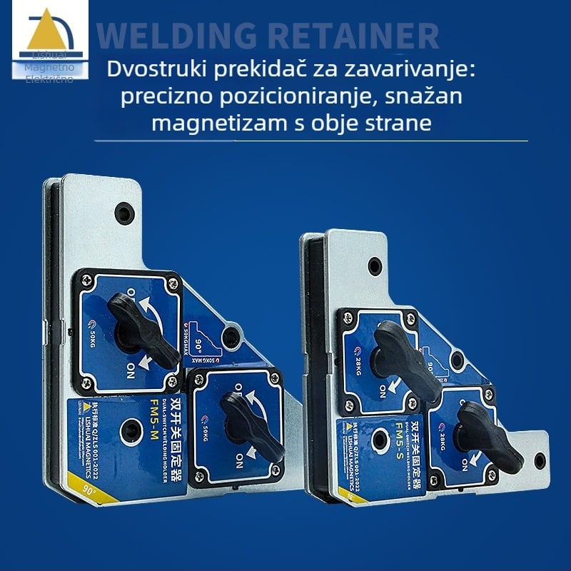 Lishuai Magnetski držač za zavarivanje – pozicioniranje pod pravim kutem od 90°, maksimalna sila odvlačenja 25 kg, alati za pomoć pri zavarivanju