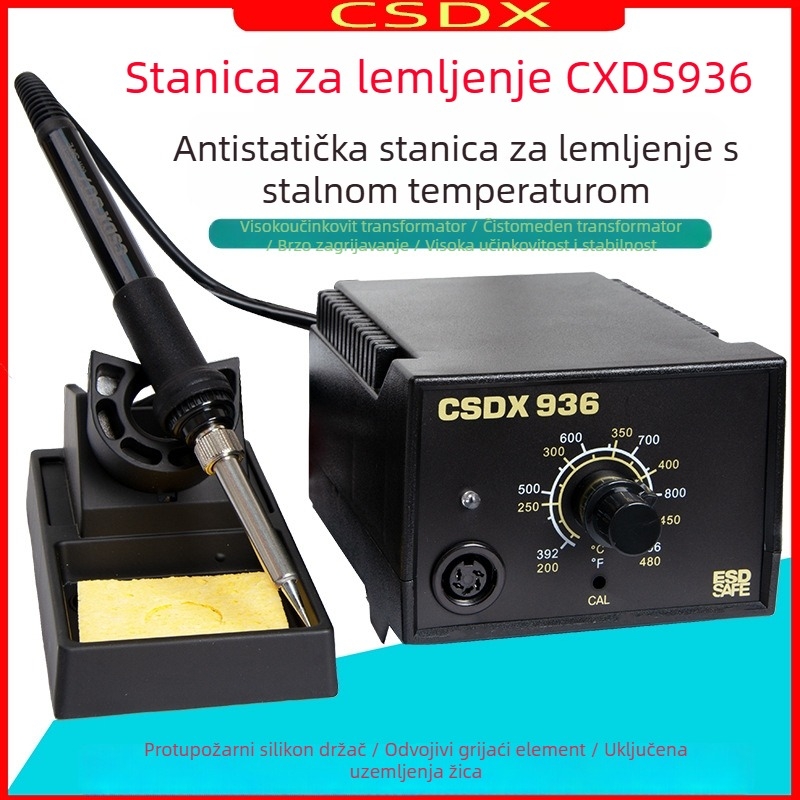 Stanica za lemljenje s termostatom, set alata s podesivom temperaturom i 70W električnom lemilicom za kućnu upotrebu