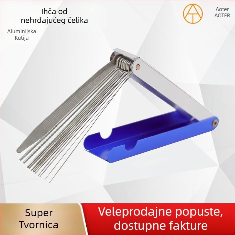Set pribora za zavarivanje i rezanje: mlaznice, cutting needles, plamenik, pištolj i needle file u kutiji od aluminija i nehrđajućeg čelika