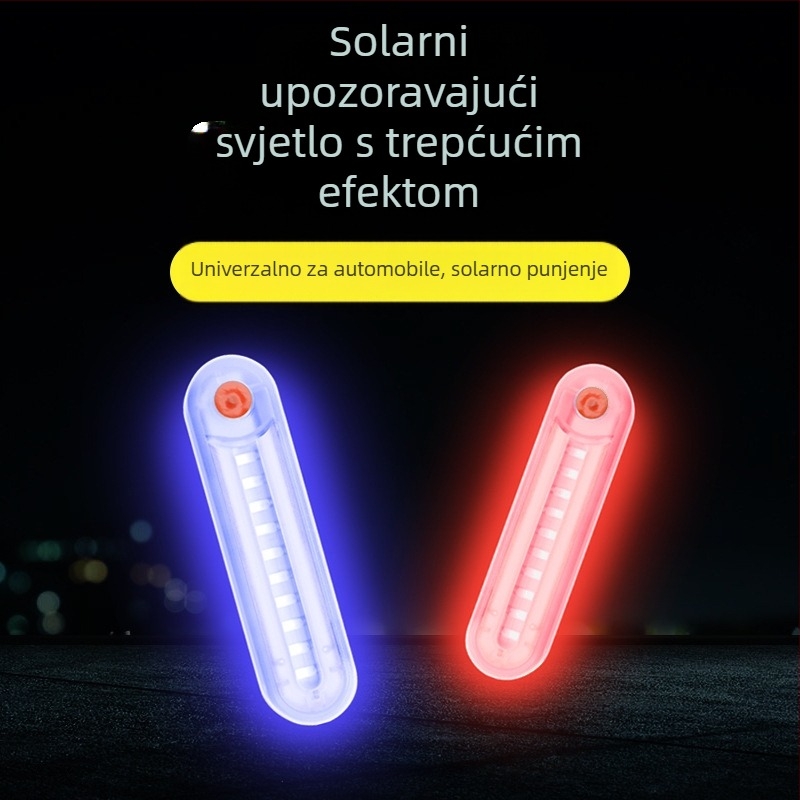 Solarno upozoravajuće svjetlo s bljeskanjem, vodootporno, bežično, 3W, 5V, 2A, dekorativno svjetlo za električna vozila