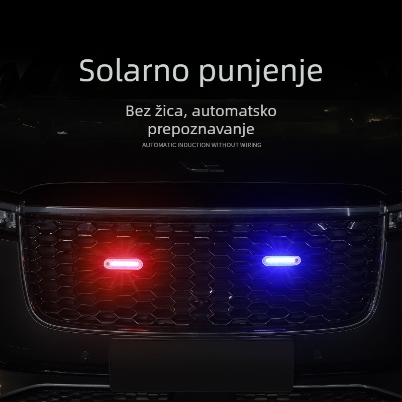 Solarno upozoravajuće svjetlo s bljeskanjem, vodootporno, bežično, 3W, 5V, 2A, dekorativno svjetlo za električna vozila
