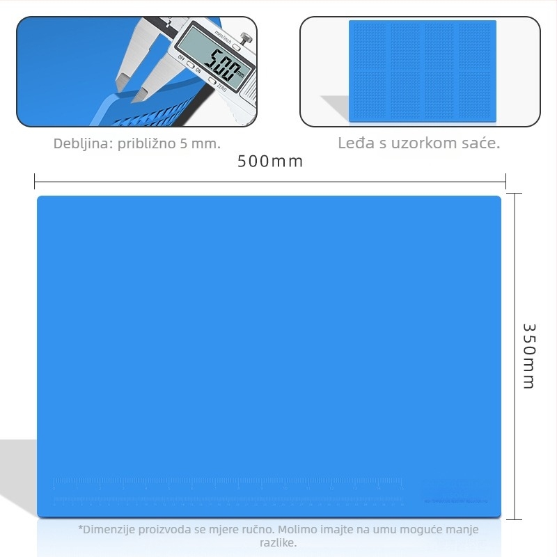 Garton JSD-706 Visokotemperaturna silikonska radna podloga za popravak mobitela i PCB-a, 5 mm debljina, mekan materijal
