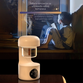 Stolna lampa za odbijanje komaraca, USB punjenje, ugrađena baterija 2000 mAh, LED ambijentalno svjetlo, pokrivenost do 10 m², punjenje 1–3 sati