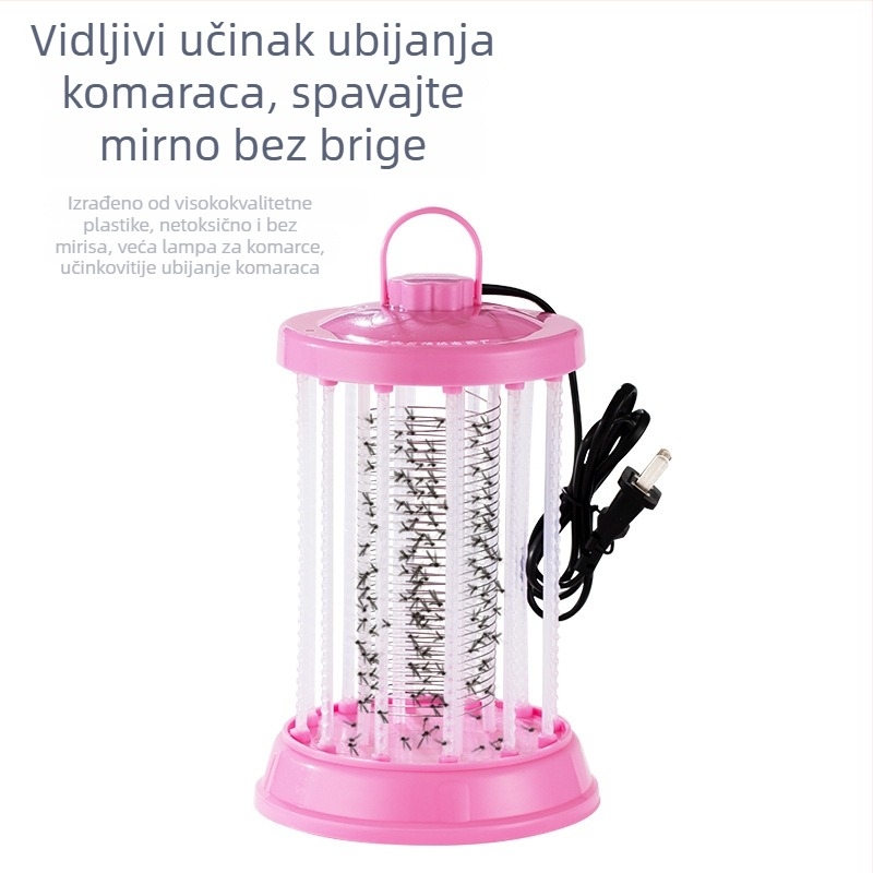 LED električna lampa za uništavanje komaraca s zaštitnom rešetkom, fizička zamka za komarce, za područja 21–30 m²