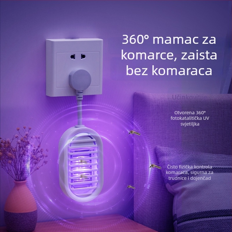 Pametna električna lampa za ubijanje komaraca i muha za kućnu i restoran upotrebu, 10V, 1W, električni šok