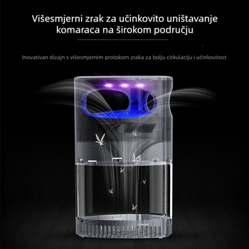 Lampa za ubijanje komaraca sa LED svjetlom, inhalacijska hvataljka, napajanje iz utičnice, ABS kućište, pogodna za do 10㎡ (LED; inhalacijska hvataljka; 10㎡; napajanje iz utičnice; ABS)
