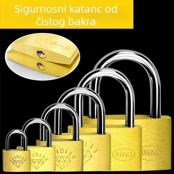Katanac od mesinga – XB marka, kućanski katanac, Model Brass, Moderan minimalistički stil, Opseg primjene: Ostalo