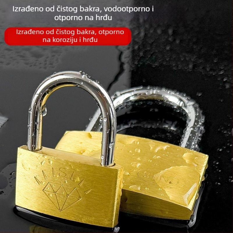 Katanac od mesinga – XB marka, kućanski katanac, Model Brass, Moderan minimalistički stil, Opseg primjene: Ostalo
