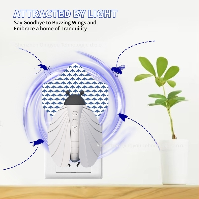 LED ubojica komaraca s ljepilnom zamkom, priključna verzija, za prostorije 21–30 m², kućište od PP, 0,23 kg