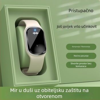 Ultrazvučni elektronički repelent za komarce – sat, model M1, punjiv, 5V, za vanjsku upotrebu