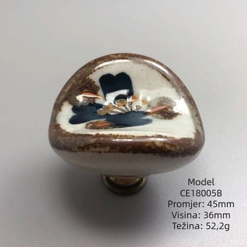 Keramička ručica za ormar i ladicu, CE18005, ARTIC, Novi kineski stil
