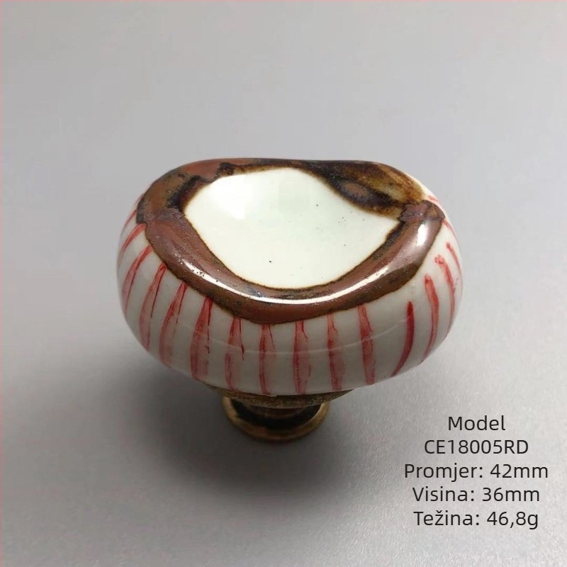 Keramička ručica za ormar i ladicu, CE18005, ARTIC, Novi kineski stil