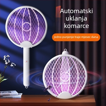 Električna uštipač za komarce – sklopiva četvero-u‑jedno lampica za ubijanje komaraca, ugrađena baterija, visokonaponska mreža, pokrivenost 11–20㎡, vrijeme punjenja 3–5 sati