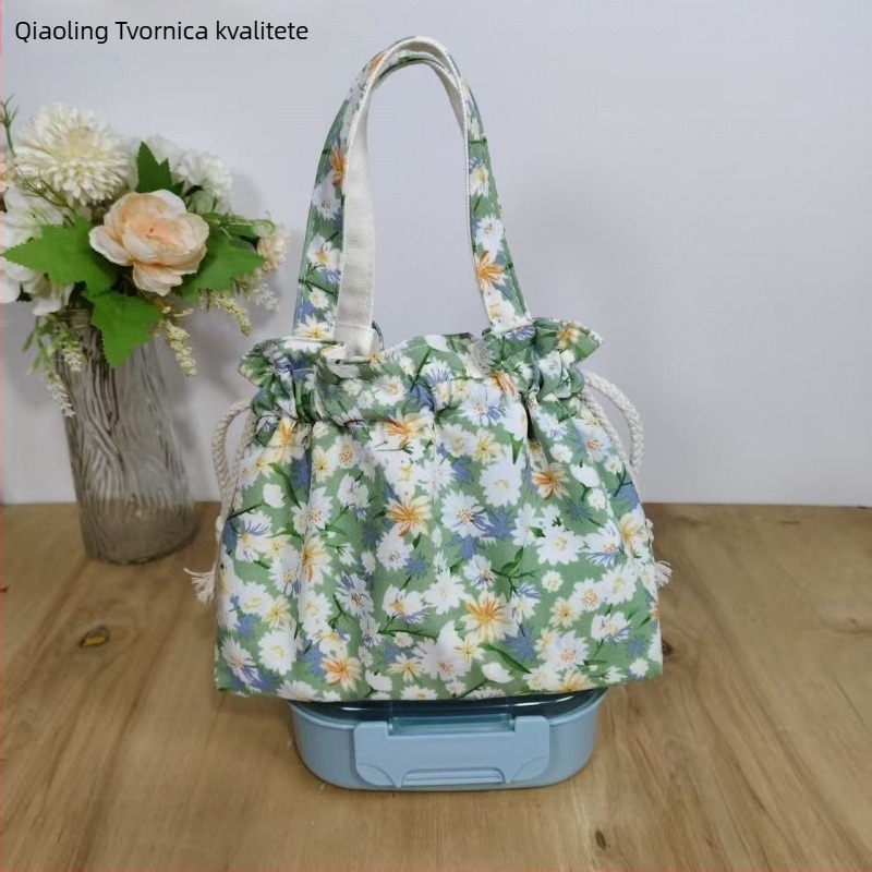 Unisex platnena torba s cvjetnim uzorkom, podstava od poliestera, čvrsta konstrukcija, tote stil