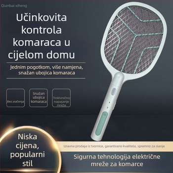 2-u-1 LED električni komarac štap za kućnu upotrebu, pokrivenost 41–60 m², ugrađena baterija 501–800 mAh, vrijeme punjenja 5–8 sati, reguliranje razina snage