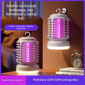Vanjska USB lampica za ubijanje komaraca s električnim šokom, s ugrađenom baterijom i ambijentalnim osvjetljenjem