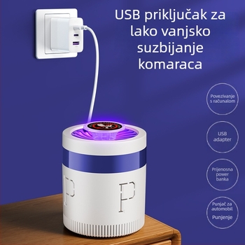 Lampa za hvatanje komaraca inhalacijom, pokrivenost 21–30 m², LED izvor svjetla, pasica s ventilatorom, kućište od PP, bez ugrađene baterije