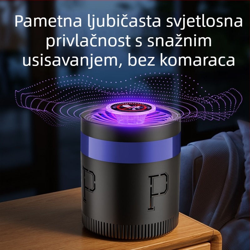 Lampa za hvatanje komaraca inhalacijom, pokrivenost 21–30 m², LED izvor svjetla, pasica s ventilatorom, kućište od PP, bez ugrađene baterije