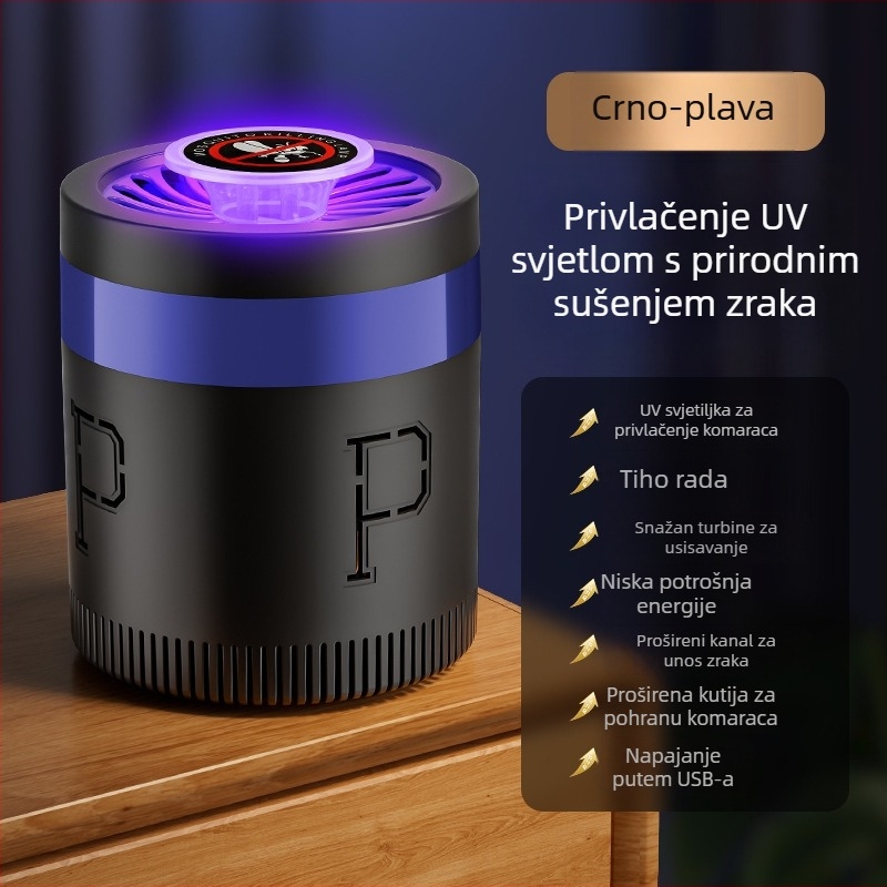Lampa za hvatanje komaraca inhalacijom, pokrivenost 21–30 m², LED izvor svjetla, pasica s ventilatorom, kućište od PP, bez ugrađene baterije