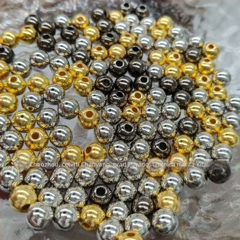 DIY dodaci — plastične/smolaste perle s elektroplatiranjem, Totem uzorak, prirodni stil, proljeće 2023