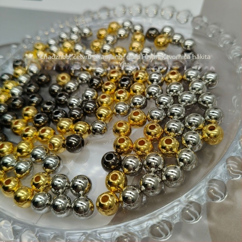 DIY dodaci — plastične/smolaste perle s elektroplatiranjem, Totem uzorak, prirodni stil, proljeće 2023