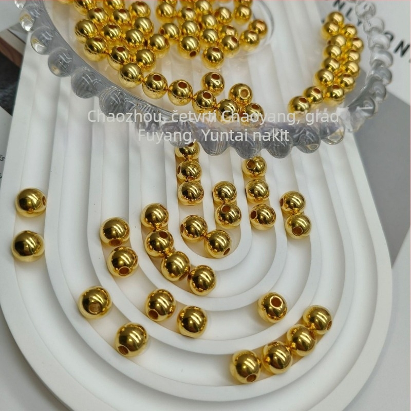 DIY dodaci — plastične/smolaste perle s elektroplatiranjem, Totem uzorak, prirodni stil, proljeće 2023