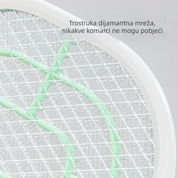 Električna lopatica za komarce sa LED svjetlom, ugrađena baterija 1001-1600 mAh, pokrivenost 11-20 m², vrijeme punjenja 1-3 sata, mreža Ni-Zn-Fe (11-20 m², 1-3 sata punjenja, 1001-1600 mAh, mreža Ni-Zn-Fe)