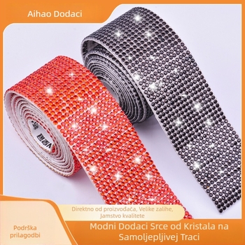 Samoljepljiva traka s kristalima za DIY odjeću, obuću i šešire — Minghai Jewelry, odrasli, Zima 2024, zalihe