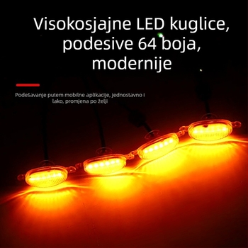 LED svjetlo za automobilsku masku 12V, ABS+LED materijal, plastično sjenilo, opća uporaba