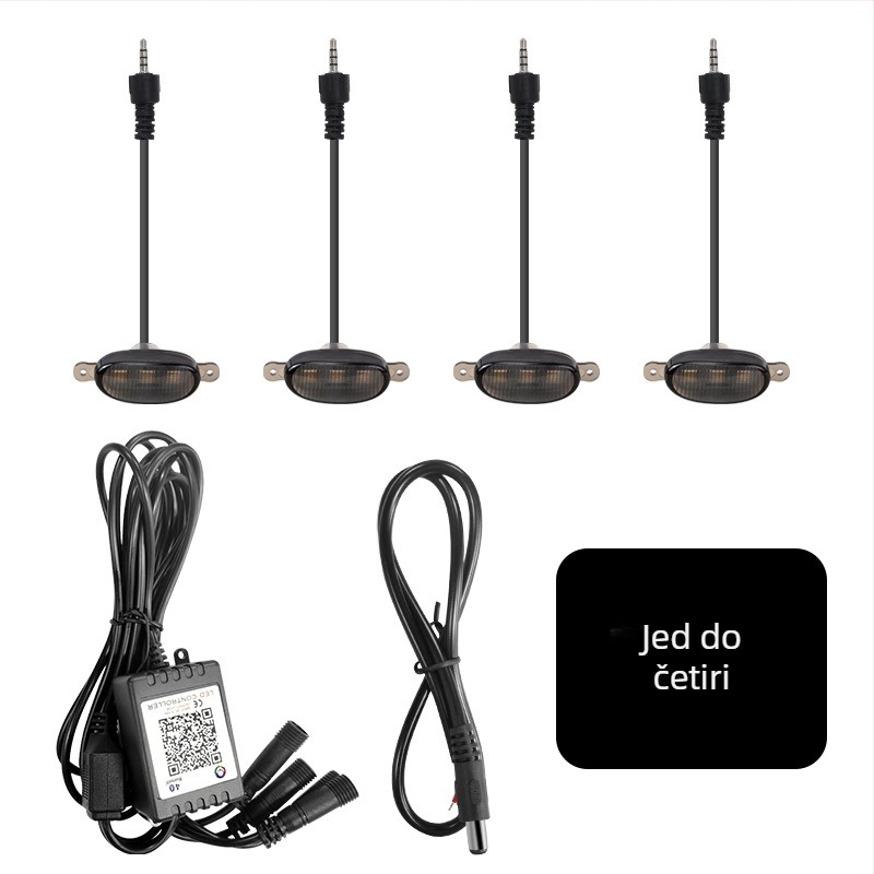 LED svjetlo za automobilsku masku 12V, ABS+LED materijal, plastično sjenilo, opća uporaba