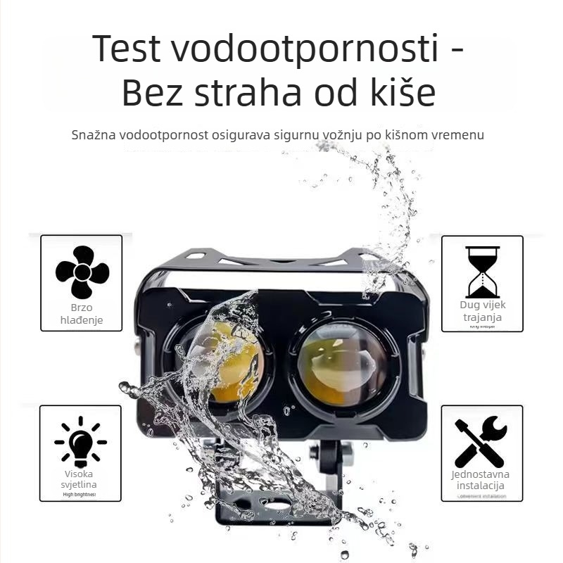 LED prednje svjetlo za motocikle i električna vozila — Minions Eye Spotlight, aluminijsko kućište, DC 12-80V, IP65, vijek trajanja 50 000 sati