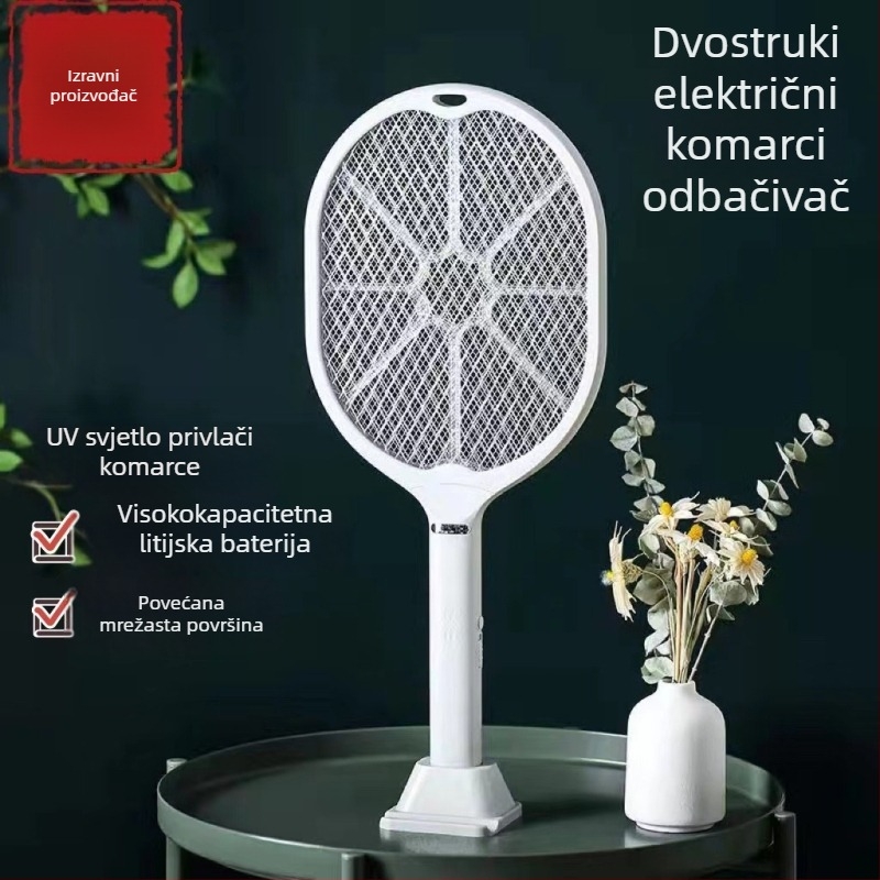 Dvostruki, pun s električni ubijač komaraca i lovka s LED za 11–20 m², ugrađena baterija 1001–1600 mAh, vrijeme punjenja 1–3 h, trajanje 6–8 h