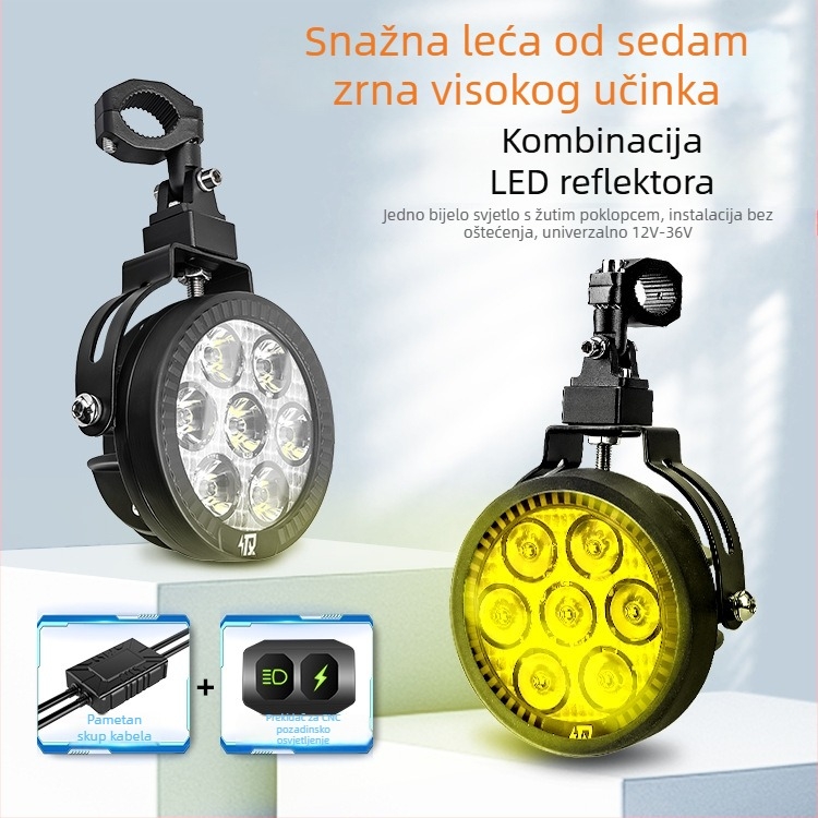 Motorska LED glavna svjetla 9005 - 120W, 12000 lm, 12-36V, aluminijska legura, otporna na prašinu i vodu, A+ razred kompatibilnosti 98%