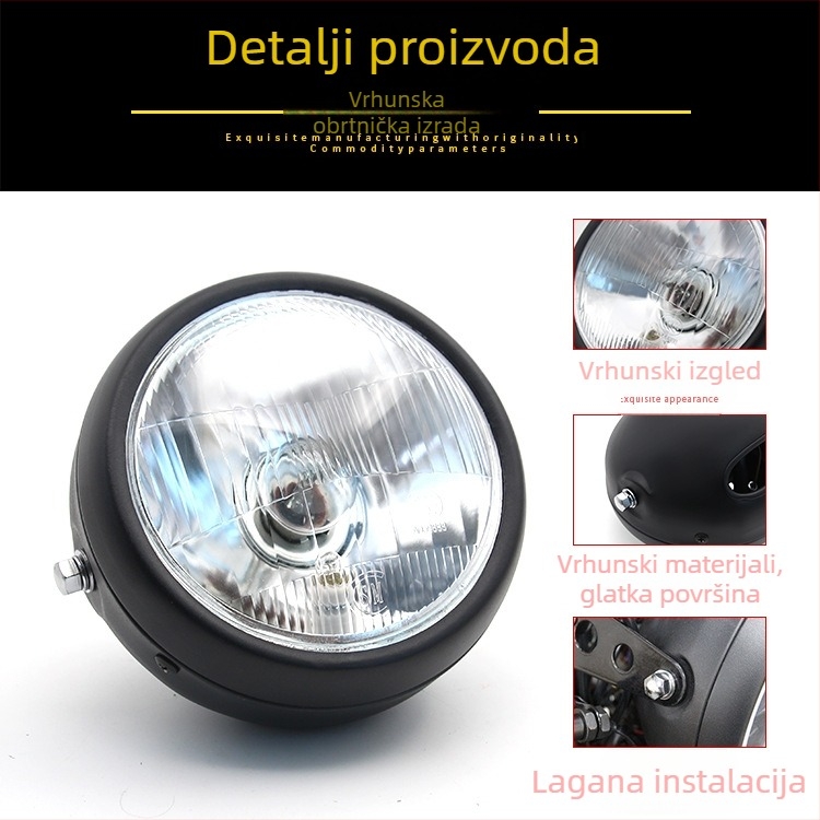 Motociklistički glavni far kružnog oblika 12V 35W 2250lm 50 000h