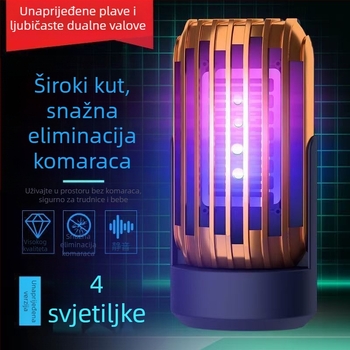 Unutarnja lampa za ubijanje komaraca s dvostrukom valovnom pasu — pokrivenost 61 m² i više; izvor svjetla cijev; baterija koja se može izvaditi; netoksična
