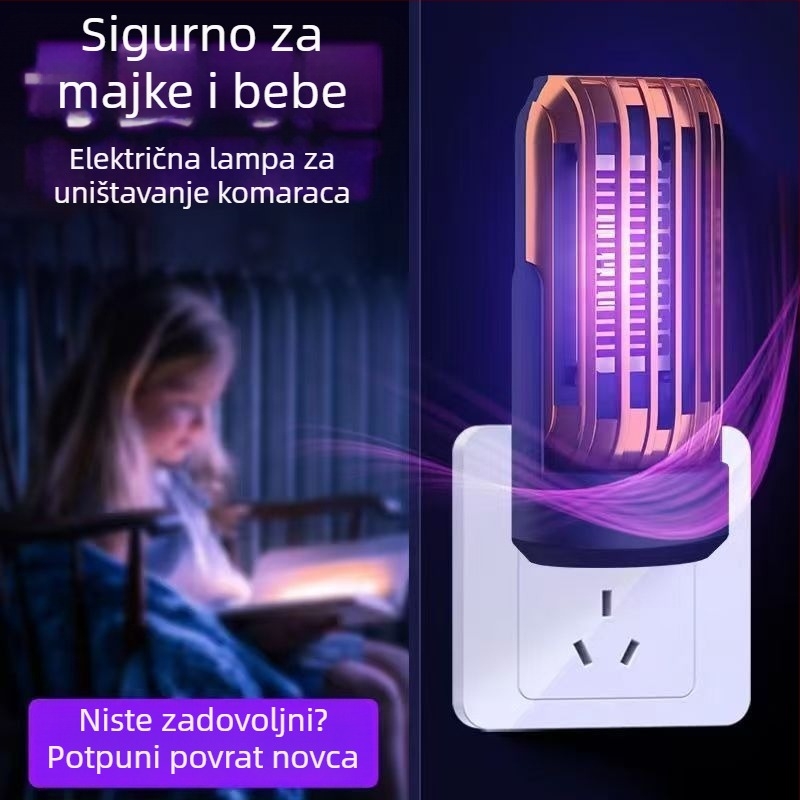 Unutarnja lampa za ubijanje komaraca s dvostrukom valovnom pasu — pokrivenost 61 m² i više; izvor svjetla cijev; baterija koja se može izvaditi; netoksična