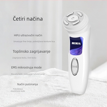 Uređaj za lice četvrte generacije HIFU ultrazvuk s RF-om i EMS mikrostrujom, ugrađena baterija 1200–2000 mAh