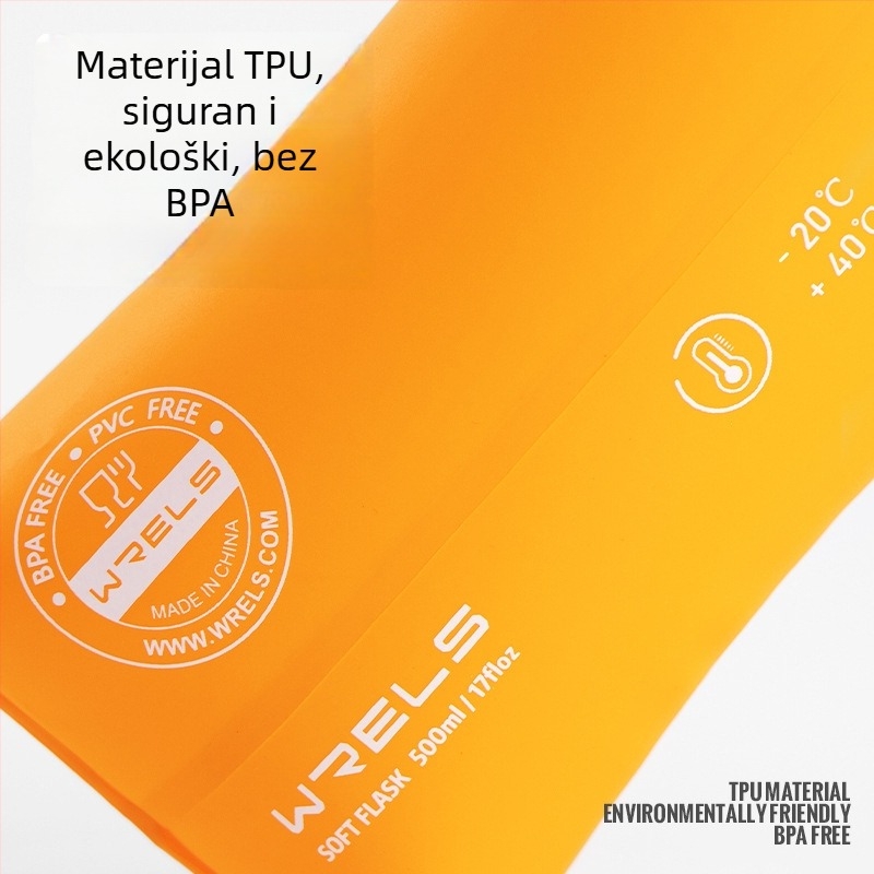 Vanjska sportska vrećica za vodu s preklopnim dizajnom, TPU i silikonasta usta, idealno za trčanje i planinarenje