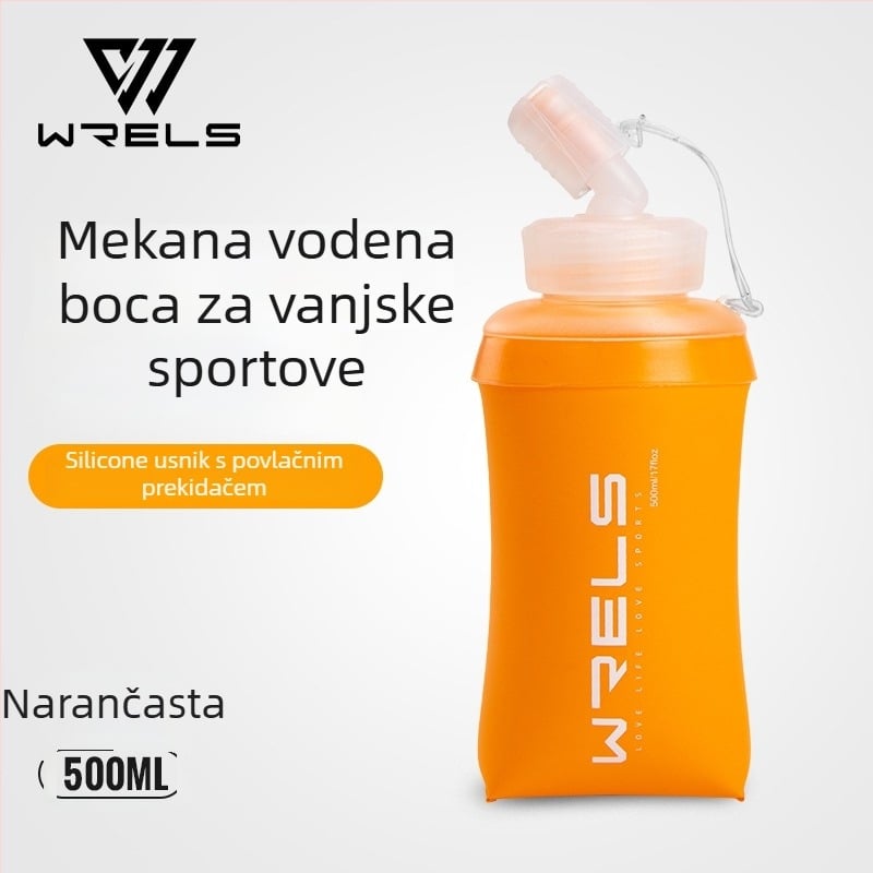 Vanjska sportska vrećica za vodu s preklopnim dizajnom, TPU i silikonasta usta, idealno za trčanje i planinarenje