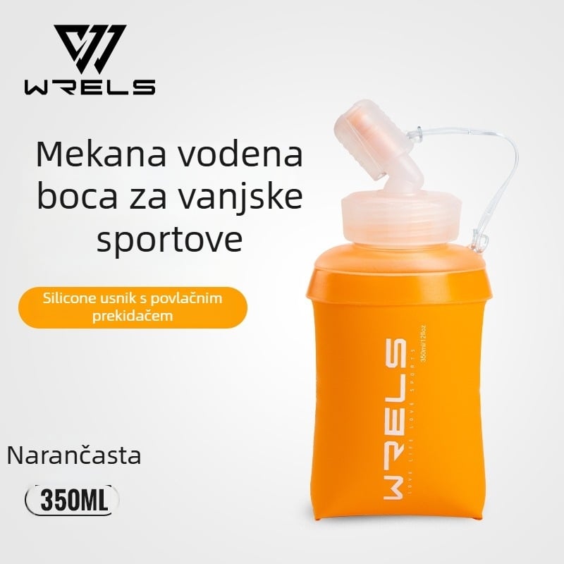 Vanjska sportska vrećica za vodu s preklopnim dizajnom, TPU i silikonasta usta, idealno za trčanje i planinarenje