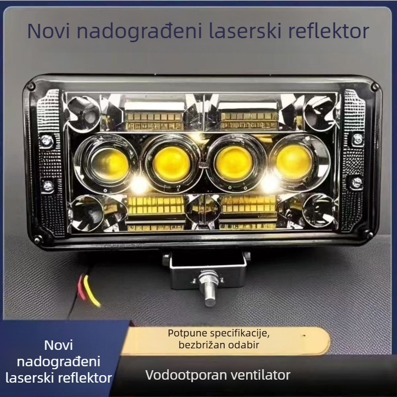 LED auto reflektor 12-80V, univerzalni, svjetlo za vožnju unatrag, kvadratni LED far za kamione, kombije, motocikle i električna vozila