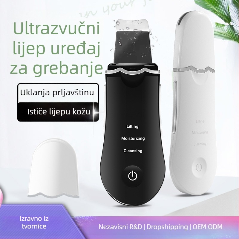 Rongzhou Premium Beauty Instrument – Prijenosni uređaj za njegu lica s funkcijom pozitivnih iona, ugrađena baterija 300–500 mAh, IPX5 vodootporan, kućna uporaba, čišćenje pora i crnih mitesa