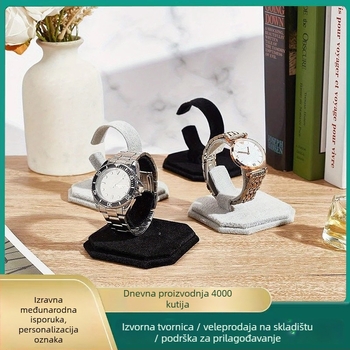 Stalak za izlaganje satova i nakita, Circle C stil, materijali: karton, flanel, željezo, tri sloja