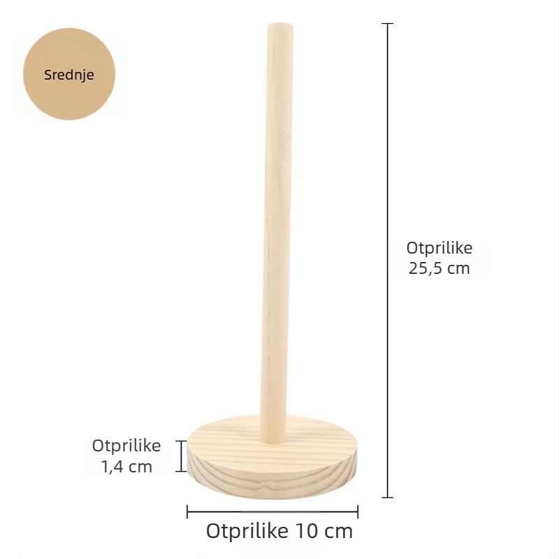 Drveni stalak za dodatke za kosu - prijenosni, masivno drvo, moderan minimalistički stil, 106 g, za nakit