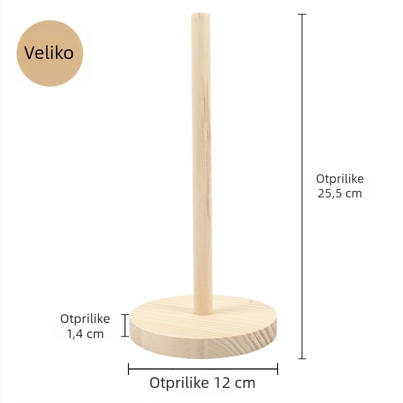 Drveni stalak za dodatke za kosu - prijenosni, masivno drvo, moderan minimalistički stil, 106 g, za nakit